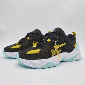Nike M2K Tekno Twill Denim Women’s Shoes Black Citron Yellow BV0970-001 Size 7